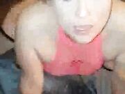 Housewife lets big black cock fuck her then swallows