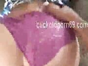 busty BBW wife taking BBC like a slut