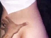 Sexy wife in pigtails sucking bbc