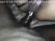 BBC Creampies Wife's Shaved Pussy While Cuckold Films