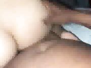 Curvy blonde Liisa sucking a stiff black cock