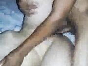 hot amateur blonde babe plays with bbc