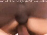 Young Sexy Ebony gets creamy on BBC doggystyle