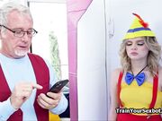 Grandpa trying out new petite bot