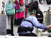 Tricky thief meets officers fat dick