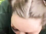 BBW Slut Takes BBC Outdoors