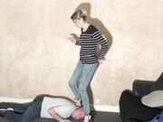 Sophie 41 Foot Worship Hand Trample Head Trample Whilst Smoking 