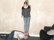 Sophie 41 Foot Worship Hand Trample Head Trample Whilst Smoking 