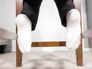 Kylie JacobsX Casual Under Chair White Crew Socks Footplay 
