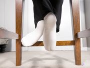 Kylie JacobsX Casual Under Chair White Crew Socks Footplay 