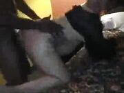 Cheating White Slut sucks BBC while boyfriend is gone