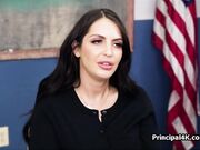 Milf grabs office desk while fucked from behind