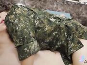 girl Ye Chenxin in uniform with collegue had hard sex