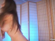 Slim Brunette Babe Fingering with Her Tight Pussy