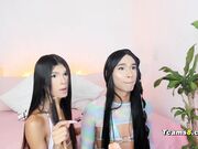 Tranny couple love to play their shecock