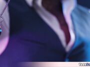 Special foursome with the new ebony slut