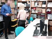 Skinny thief fucked in front of her BF