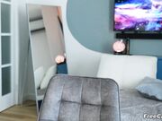 Gorgeous Blonde Babe Dildo Fucks with Her Tight Pussy