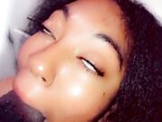 Small Ebony Gets Throat-Fucked by BBC for Slow Dinner