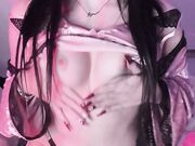 Joracekujo - Goth Teen Plays with Vibrator