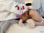 Nerdy Babe Gets Her Pussy Licked by Her Brunette Friend