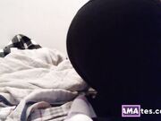 Tiny Tits PAWG Tries on Yoga Pants - Thick Thighs