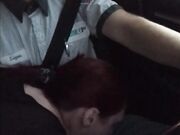Redhead Teen Gobbles Cock in Audi Ride