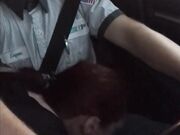 Redhead Teen Gobbles Cock in Audi Ride