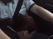 Redhead Teen Gobbles Cock in Audi Ride