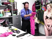 MILF shoplifter gets a rough fuck lesson