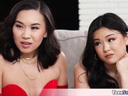 Asian teens fucked by tricky magicians