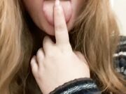 Big-Titted Blonde Babe Masturbates at Work