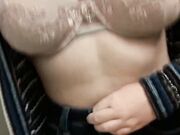 Big-Titted Blonde Babe Masturbates at Work