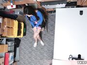 Extra cute brunette thief teen punished