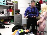 Blonde hippie tries to steal food but gets busted