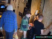 Busty MILF GangBanged in Glory Hole
