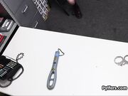 Checking her holes with flashlight and dick