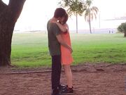 Redhead Teen Romantic Blowjob in the Park