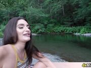Going to visit the lake with Mila Taylor