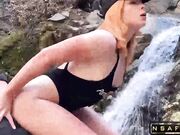 Horny Stepsister Blowjob and had Risky Sex in Nature