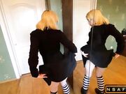 Pretty Stepsister Suck Dick in Front of the Mirror