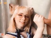 Stepsister Sucks Neighbors Dick and Swal