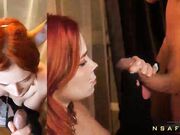 Sexy StepSister Plays with Dildo and S