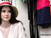 Tiny bikini big tit gags on cock on vacation