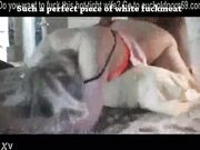 White Slut in Fishnets Loves Being a Black Man's Pet BBC
