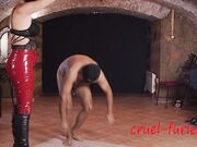 Hot Milf Kicks Her Sub Guy's Balls Unmercifully