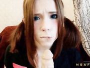 Pretty Shy Schoolgirl Play with her Pusssy and Butt