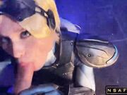 Horny Nova from Starcraft Sucks Cock and Swallows Cum