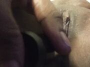 Ebony babe enjoys solo masturbation