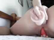 Alone at home, I want my holes filled! Amateur anal masturbation with toys.
